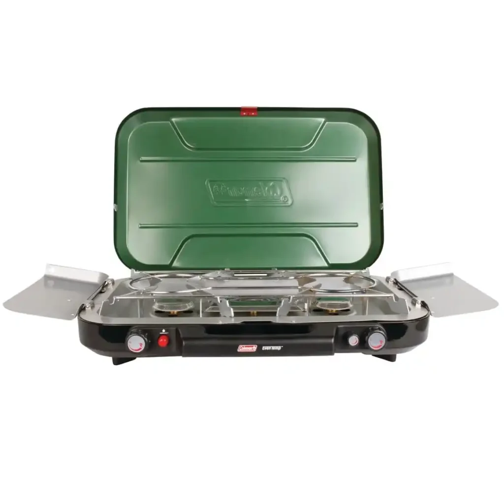 Classic green Coleman propane stove 2 burner