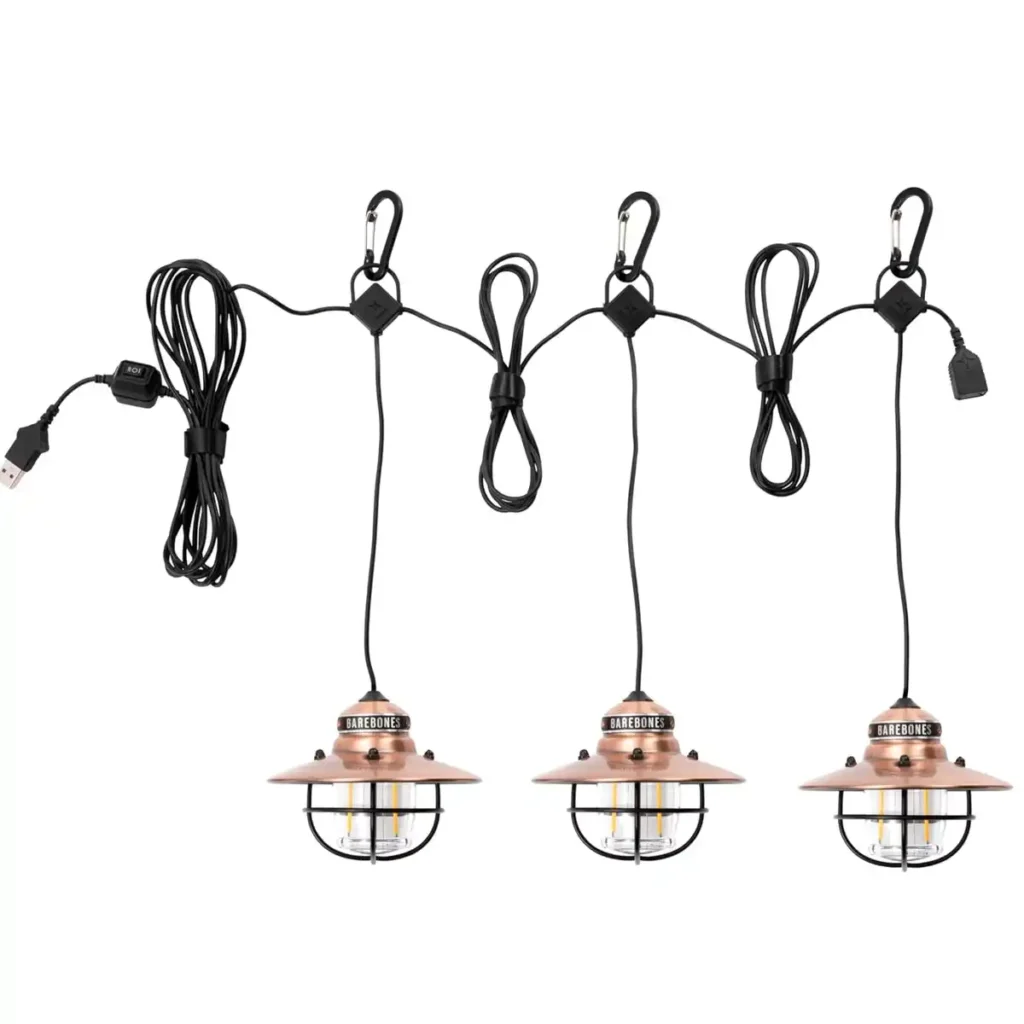 Barebones Living Mini Edison vintage style camping string lights