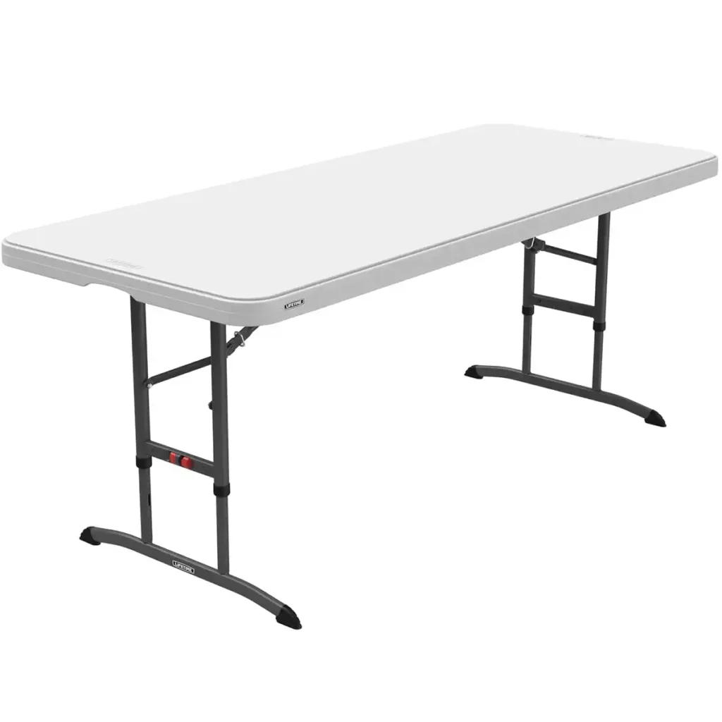 Lifetime 4 foot adjustable height folding utility table