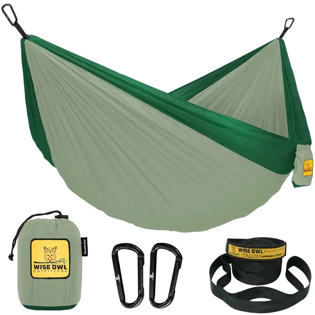 Wise Owl Outfitters budget hammock with tree straps included