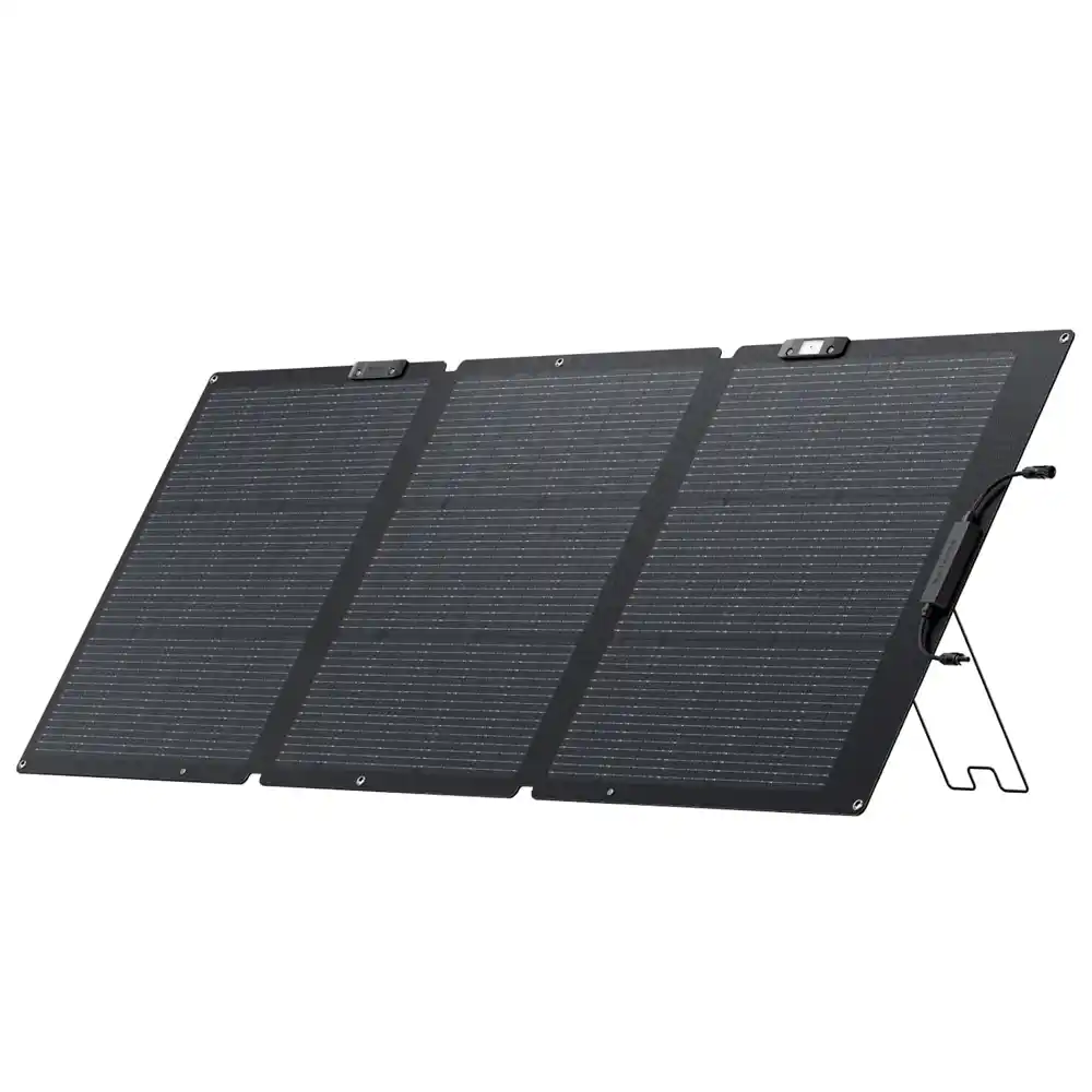 EcoFlow 160W waterproof solar panel set up on grass