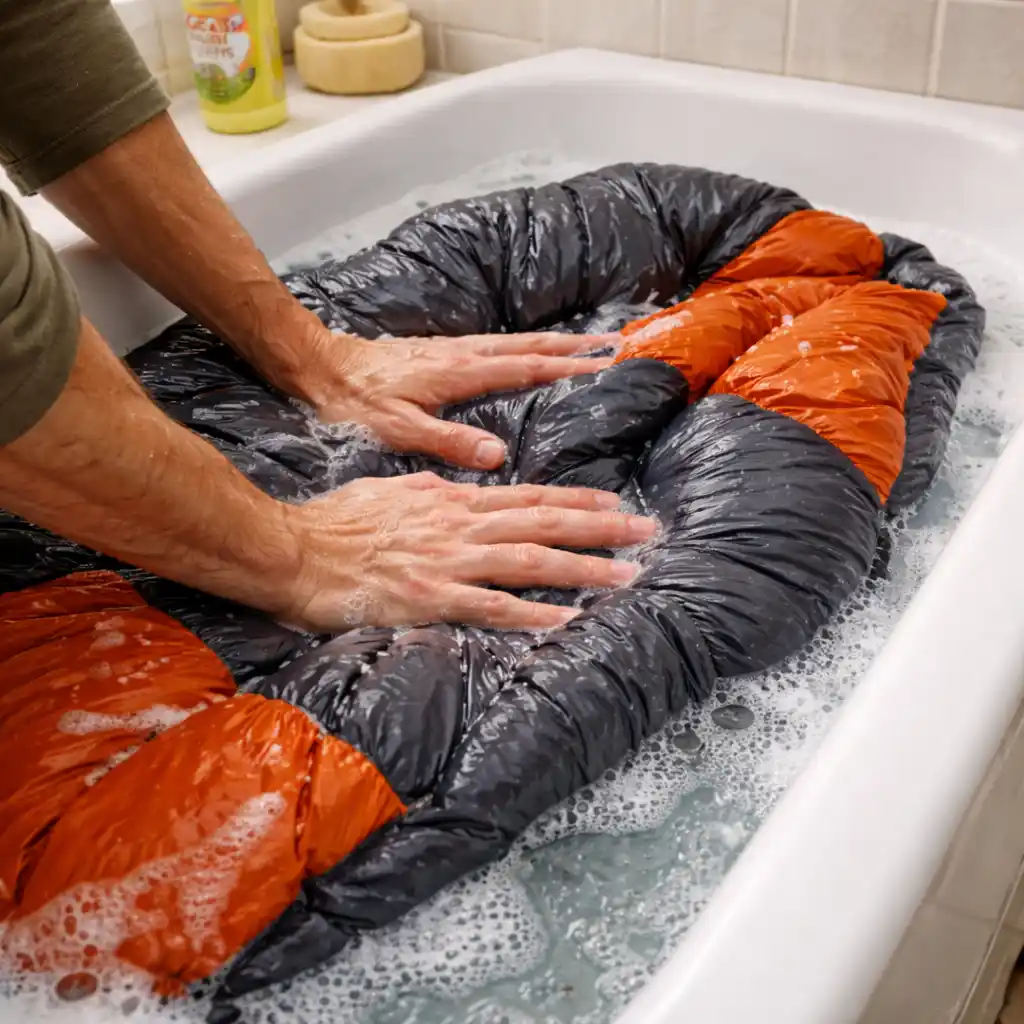 how to wash a sleeping bag