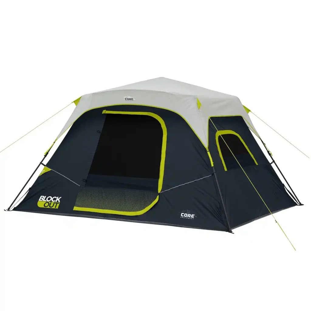 CORE 6 person instant cabin tent set up quickly with rainfly installed