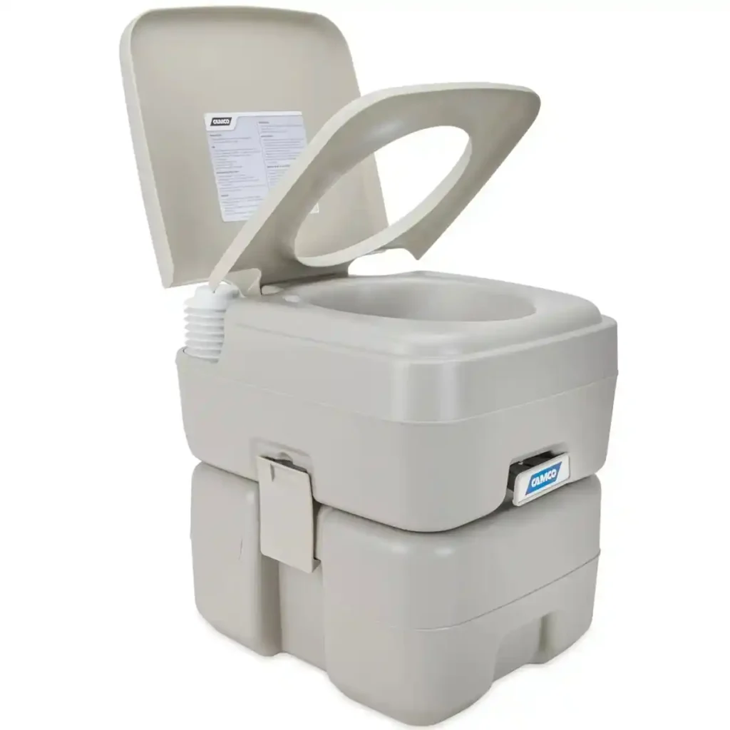 Camco 5.3 gallon portable travel toilet with flush
