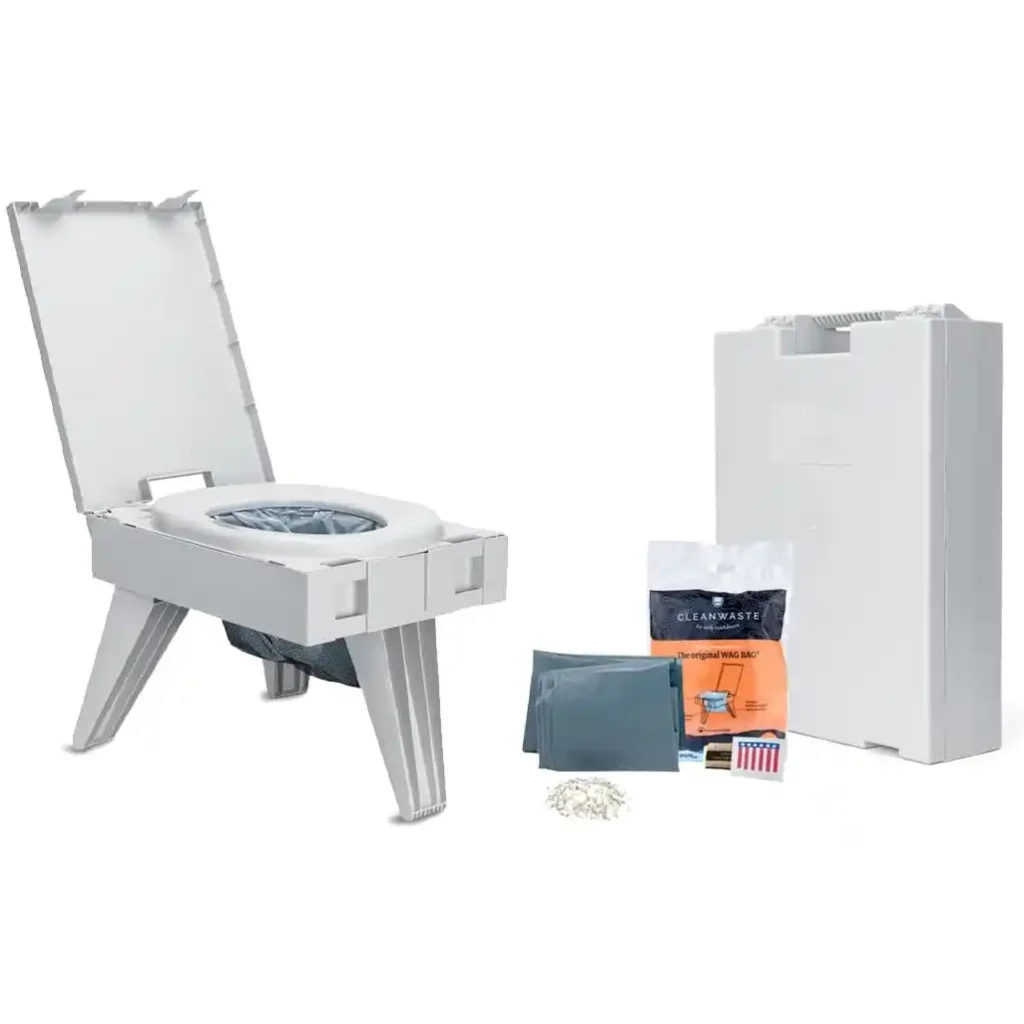 Cleanwaste Go Anywhere folding portable toilet for camping