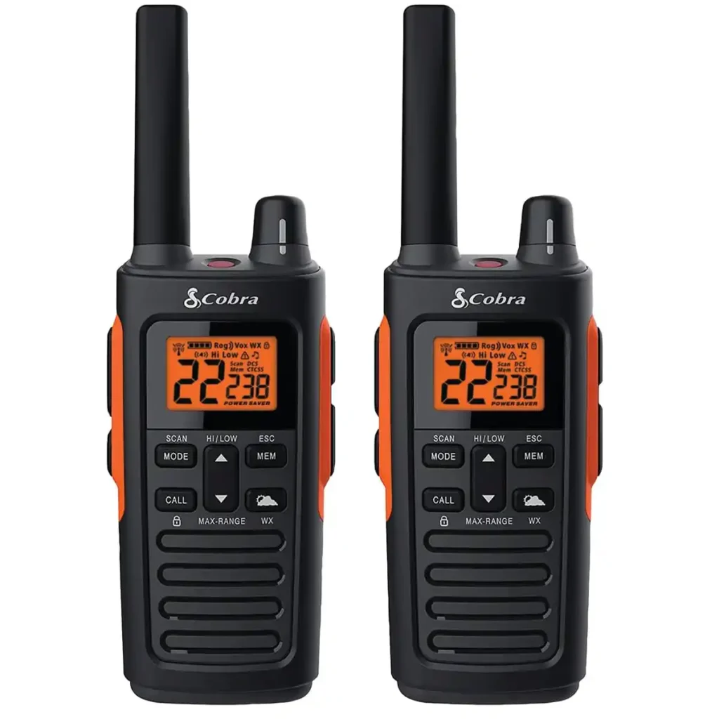 Cobra ACXT645 waterproof walkie talkies with flashlight