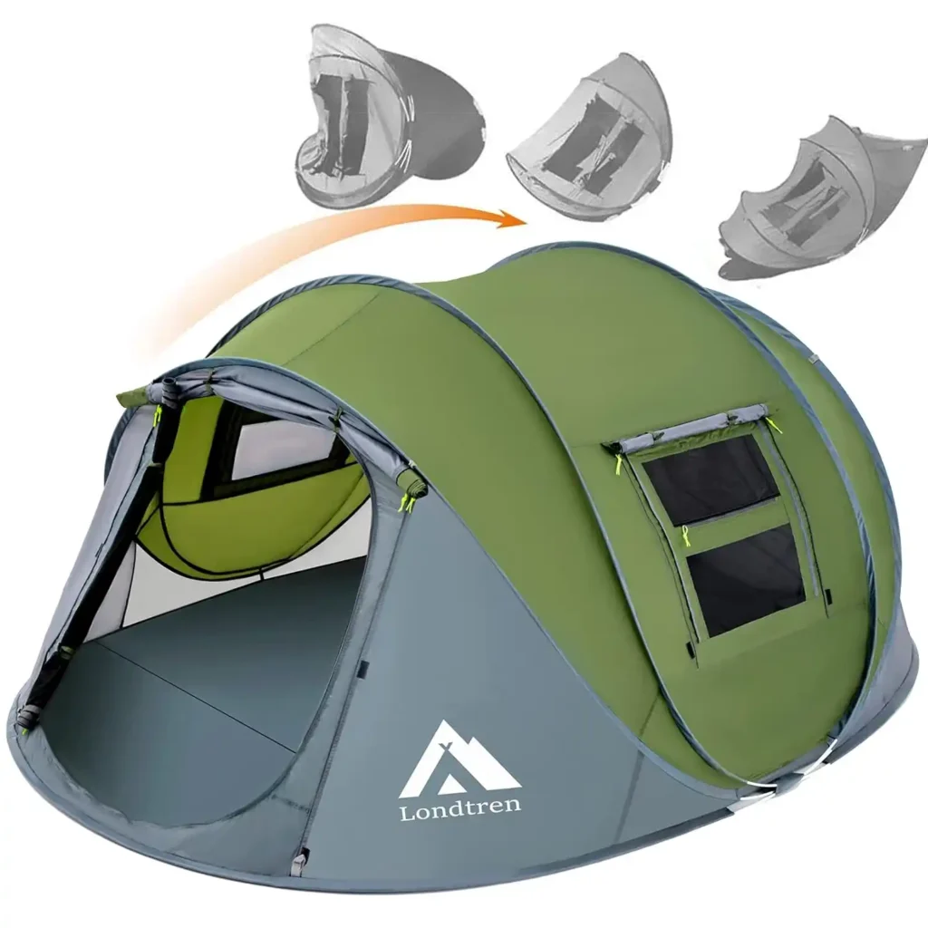 Londtren pop-up easy setup camping tent with automatic frame