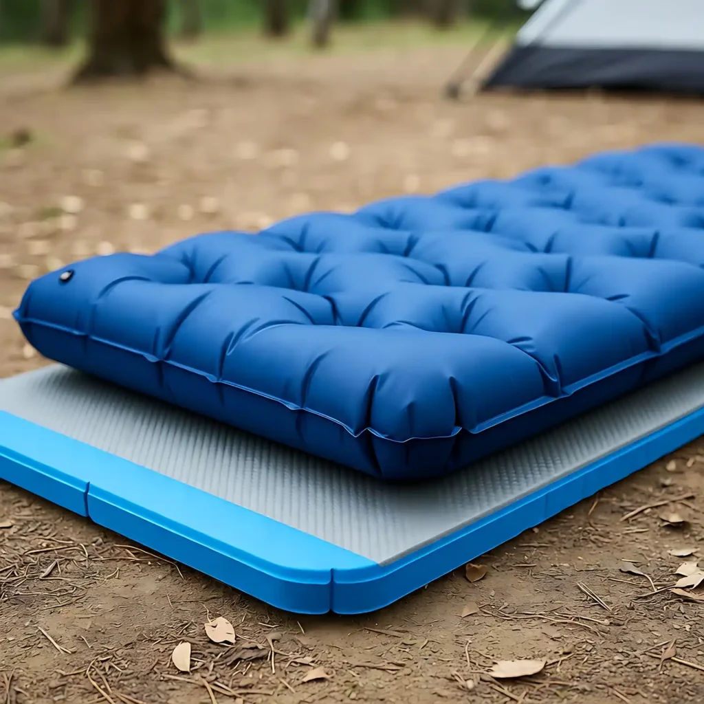 Stacking foam and inflatable sleeping pads to increase camping R-Value insulation