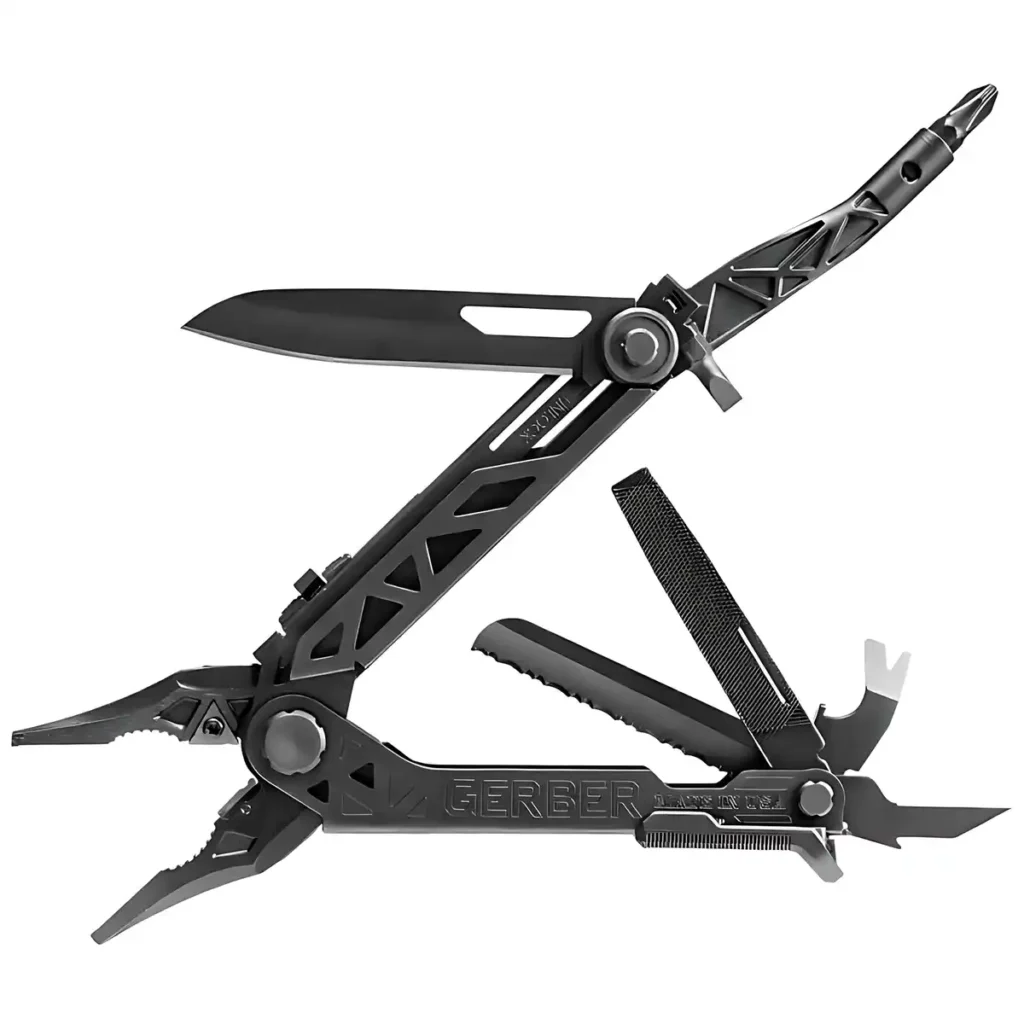 Gerber Center-Drive heavy duty multitool with center-axis screwdriver for overlanding.