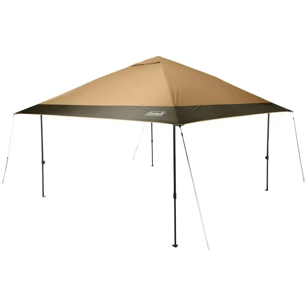 Coleman Oasis OnePeak canopy being set up quickly by one person at campsite