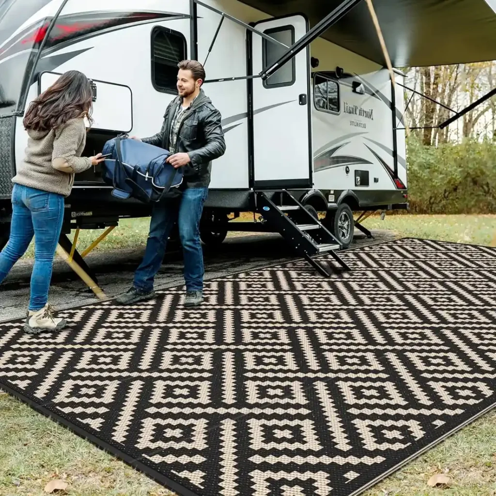 genimo outdoor rug for camping high traffic ground mat resisting mud and wear