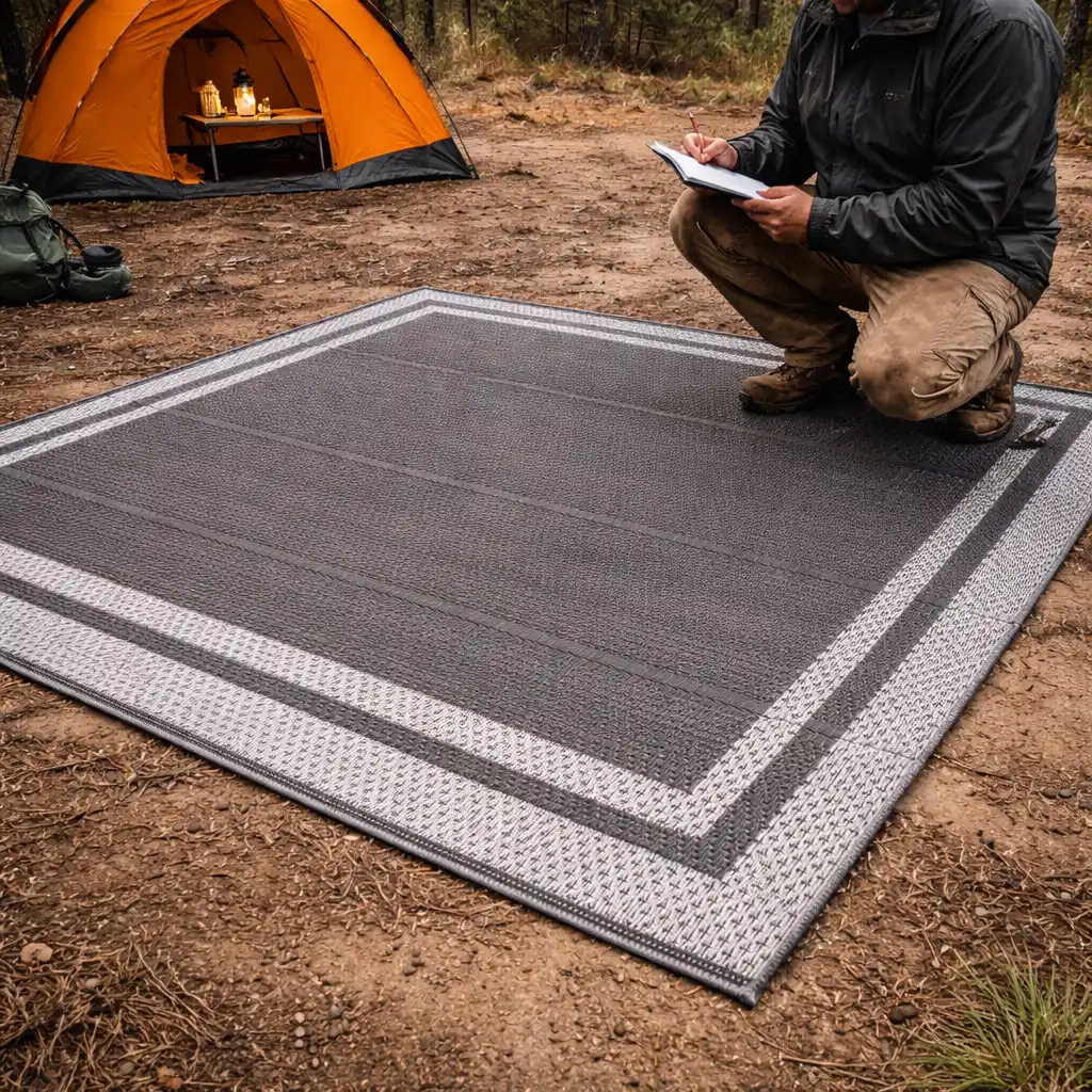testing ground mats in muddy campsite conditions comparing tarp mesh