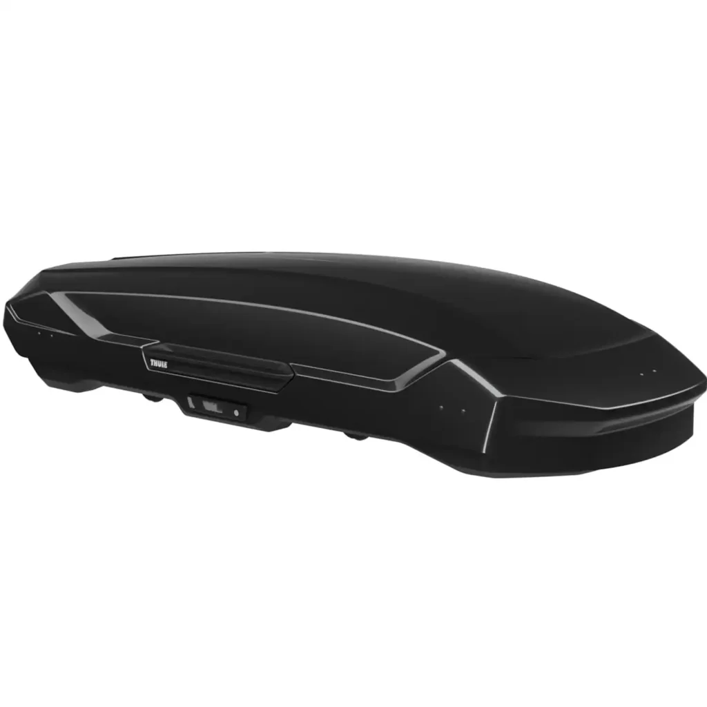 Thule Vector Alpine premium rooftop cargo box with reinforced lid and LED lighting