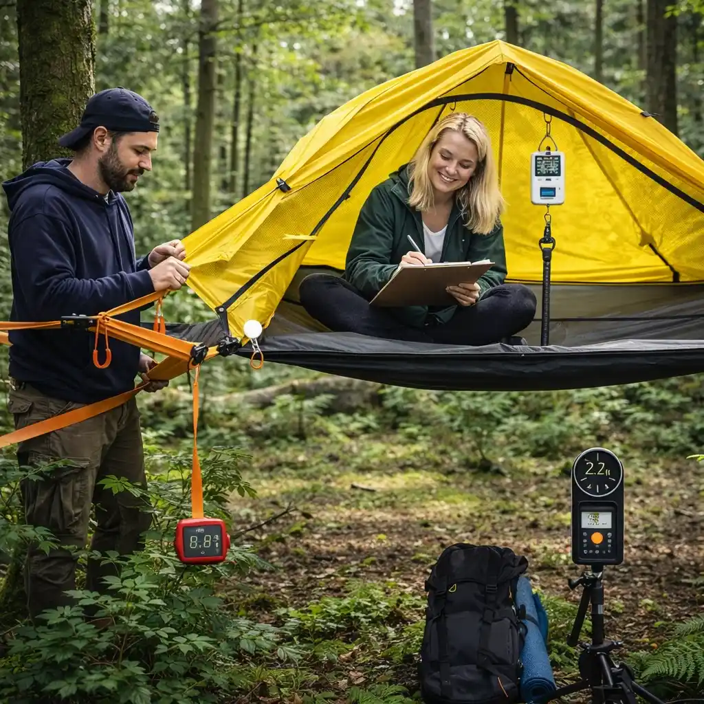 How we tested tree tents real field testing setup with straps and stability check