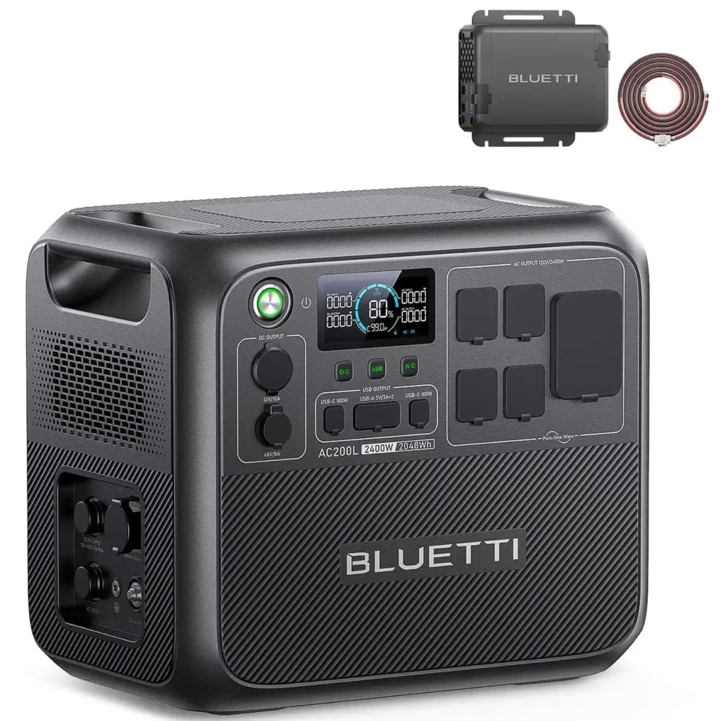 Bluetti AC200MAX high capacity power station for off-grid vehicle camping