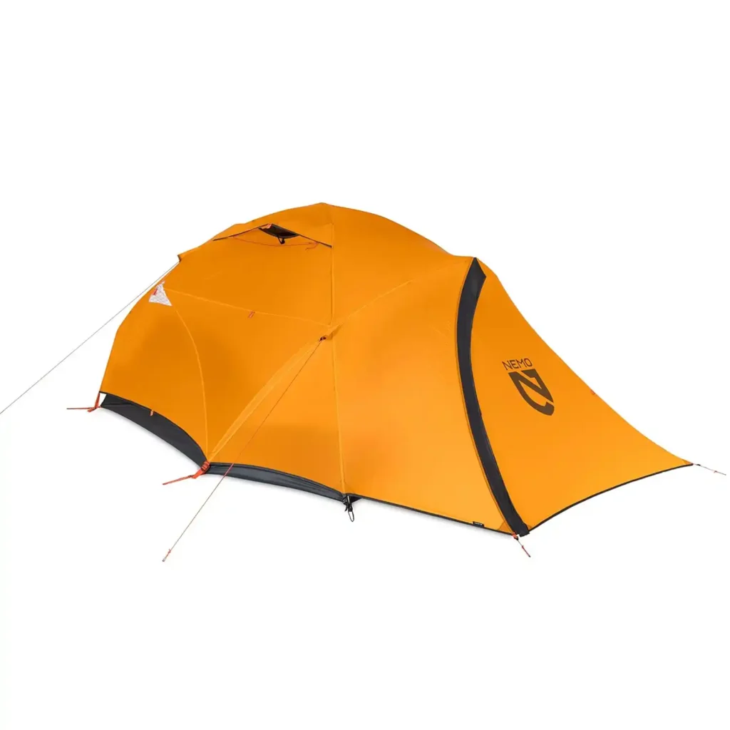 NEMO Kunai 3P tent for cold-weather camping in snowy alpine conditions