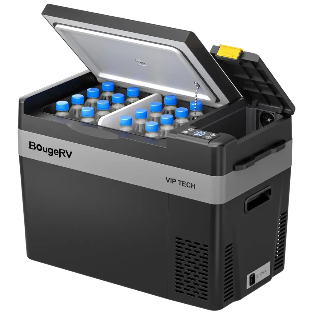 BougeRV 42 Quart portable camping refrigerator with compressor cooling for car camping and weekend trips