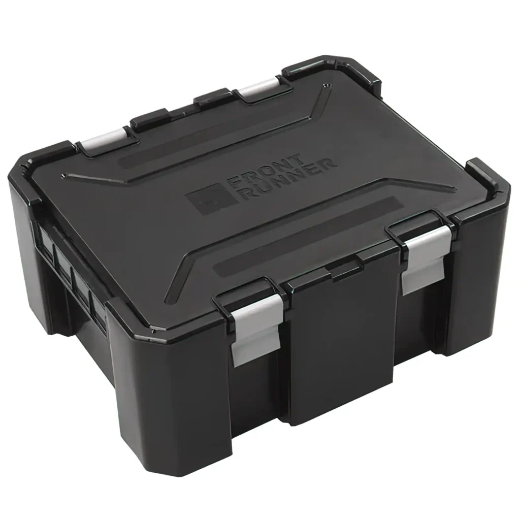 Front Runner Wolf Pack Pro stackable camping storage box for overlanding and vehicle-based adventures