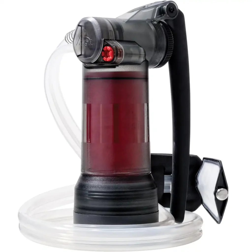 MSR Guardian portable water purifier designed for expedition camping, international travel, emergency preparedness, and backcountry adventures.