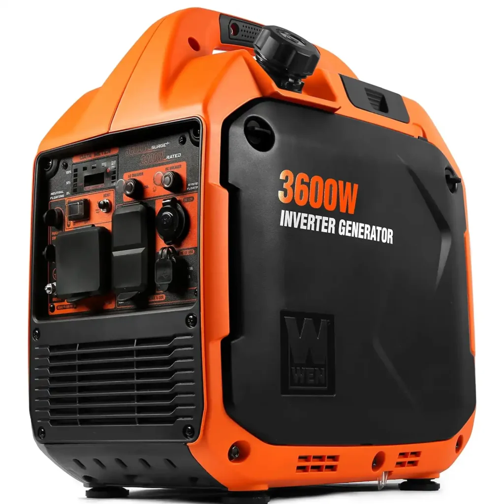 WEN 3600W portable inverter generator for camping and outdoor power